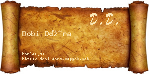 Dobi Dóra névjegykártya